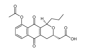 Desoxyfrenolicin-acetat Structure