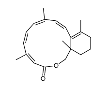 (2Z,4Z,6Z,8Z)-4,8,13,17-tetramethyl-11-oxabicyclo[11.4.0]heptadeca-1(17),2,4,6,8-pentaen-10-one结构式