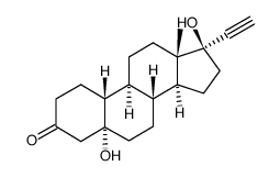 5,17-dihydroxy-5,17,19-norpregn-20-yn-3-one结构式