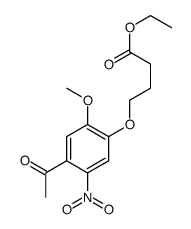 4-(4-Acetyl-2-methoxy-5-nitrophenoxy)-butanoic Acid Ethyl Ester结构式