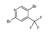 2,5-二溴-4-(三氟甲基)吡啶结构式