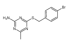 4-((4-bromobenzyl)thio)-6-methyl-1,3,5-triazin-2-amine结构式