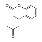 4-(2-oxopropyl)-3,4-dihydrochromen-2-one结构式