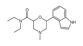 N,N-diethyl-6-(1H-indol-4-yl)-4-methylmorpholine-2-carboxamide结构式