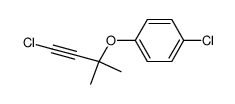 1-chloro-4-((4-chloro-2-methylbut-3-yn-2-yl)oxy)benzene结构式