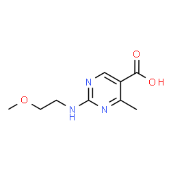 2-[(2-Methoxyethyl)amino]-4-methylpyrimidine-5-carboxylic acid Structure