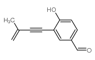 4-hydroxy-3-(3-methylbut-3-en-1-ynyl)benzaldehyde结构式