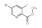 5-溴-3-氟-2-吡啶甲酸甲酯结构式