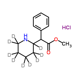 Methyl phenyl[(2,3,3,4,4,5,5,6,6-2H9)-2-piperidinyl]acetate hydrochloride (1:1) Structure