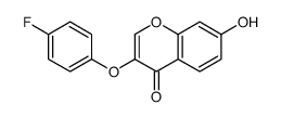 3-(4-氟苯氧基)-7-羟基-4H-1-苯并吡喃-4-酮结构式