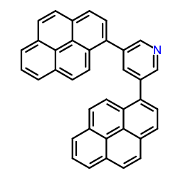 3,5-二(1-芘基)吡啶结构式