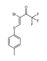 (Z)-3-bromo-1,1,1-trifluoro-4-p-tolylsulfanyl-but-3-en-2-one结构式