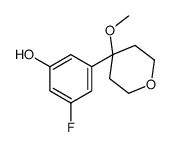 3-Fluoro-5-(4-methoxytetrahydro-2H-pyran-4-yl)phenol Structure