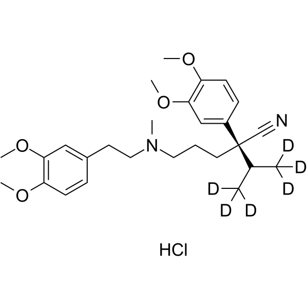 S-(s)-Verapamil-d6 hydrochloride Structure
