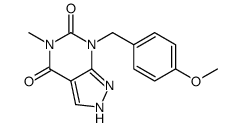 7-[(4-甲氧基苯基)甲基] -5-甲基-2H-吡唑并[3,4-d]嘧啶-4,6(5H,7H)-二酮图片
