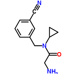 N-(3-Cyanobenzyl)-N-cyclopropylglycinamide Structure