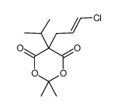 5-(3-chloro-allyl)-5-isopropyl-2,2-dimethyl-[1,3]dioxane-4,6-dione Structure