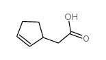2-cyclopentene-1-acetic acid Structure