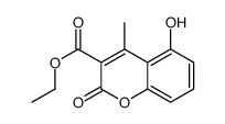 ethyl 5-hydroxy-4-methyl-2-oxochromene-3-carboxylate结构式