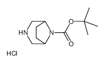 3,8-二氮杂双环[3.2.1]辛烷-8-羧酸叔丁酯盐酸盐结构式