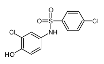 4-chloro-N-(3-chloro-4-hydroxyphenyl)benzenesulfonamide Structure