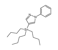 4-tributylstannyl-1-phenylpyrazole Structure