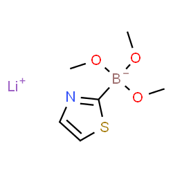 三甲氧基(噻唑-2-基)硼酸锂结构式