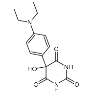 5-(4-diethylamino-phenyl)-5-hydroxy-barbituric acid Structure