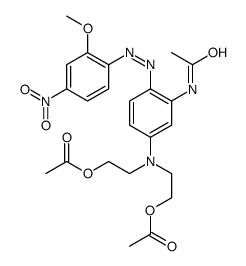 5’-[双(2-羟乙基)氨基]-2’-[(2-甲氧基-4-硝苯基)偶氮]-乙酰苯胺的醋酯结构式