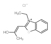 3-乙基-2-(2-羟基-1-丙烯基)氯化苯并噻唑结构式