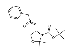 (Z)-N-[(4R)-3-(tert-butoxycarbonyl)-2,2-dimethyl-1,3-oxazolidin-4-yl]benzylamine N-oxide结构式