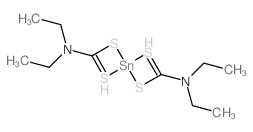 Tin,bis(diethylcarbamodithioato-kS,kS')-, (T-4)- (9CI) Structure