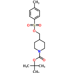 tert-Butyl 4-((tosyloxy)methyl)piperidine-1-carboxylate Structure