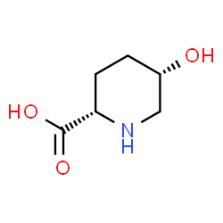 cis-5-hydroxypiperidine-2-carboxylic acid structure