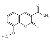 8-甲氧基-2-氧代-2H-色烯-3-羧酸酰胺结构式
