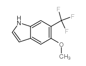 5-甲氧基-6-三氟甲基-1H-吲哚结构式