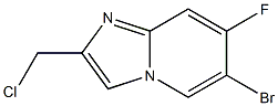 6-Bromo-2-chloromethyl-7-fluoro-imidazo[1,2-a]pyridine结构式