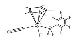 (η(5)-pentamethylcyclopentadienyl)iodo(perfluorobenzyl)carbonylcobalt(III)结构式