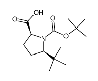 (2S,5R)-N-Boc-5-叔丁基吡咯烷-2-甲酸结构式