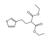 diethyl 2-(2-thiophen-3-ylethyl)propanedioate结构式