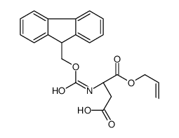 (R)-3-((((9H-芴-9-基)甲氧基)羰基)氨基)-4-(烯丙氧基)-4-氧代丁酸结构式