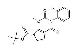 tert-butyl 4-((2-iodophenyl)(methoxycarbonyl)carbamoyl)-2,3-dihydro-1H-pyrrole-1-carboxylate Structure