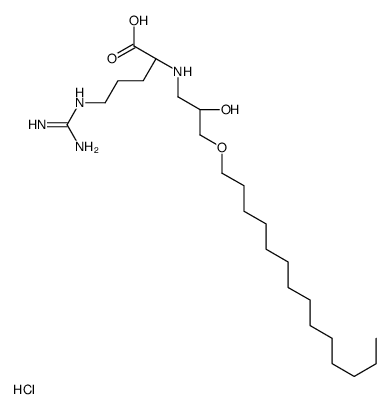(2S)-5-(diaminomethylideneamino)-2-[(2-hydroxy-3-tetradecoxypropyl)amino]pentanoic acid,hydrochloride Structure