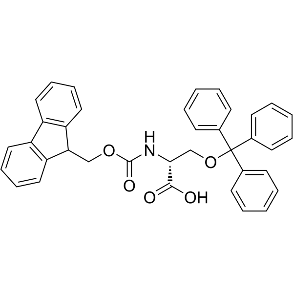 FMOC-D-丝氨酸(TRT)结构式