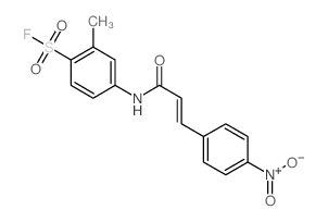 Benzenesulfonylfluoride, 2-methyl-4-[[3-(4-nitrophenyl)-1-oxo-2-propen-1-yl]amino]- Structure