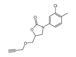 3-(3-chloro-4-methylphenyl)-5-(prop-2-ynoxymethyl)-1,3-oxazolidin-2-one结构式