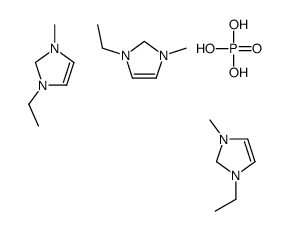 1-ethyl-3-methyl-1,2-dihydroimidazol-1-ium,phosphate Structure