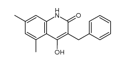 3-benzyl-4-hydroxy-5,7-dimethylquinolin-2(1H)-one Structure