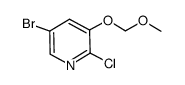 5-bromo-2-chloro-3-(methoxymethoxy)pyridine Structure