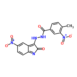 4-Methyl-3-nitro-N'-(5-nitro-2-oxo-2H-indol-3-yl)benzohydrazide Structure